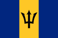 Barbados national flag Barbados