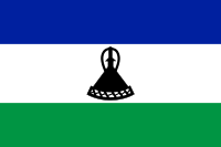 Lesotho national flag Lesotho